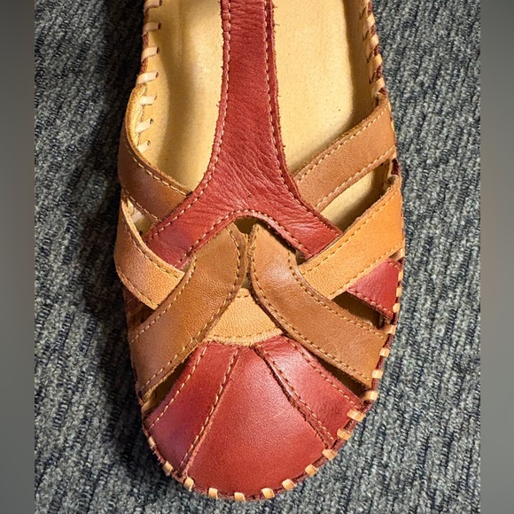 NWOB Pikolinos P. VALLARTA Women's Leather Sandals Shoes in Sandia Size 9.5 NEW - Picture 4 of 14